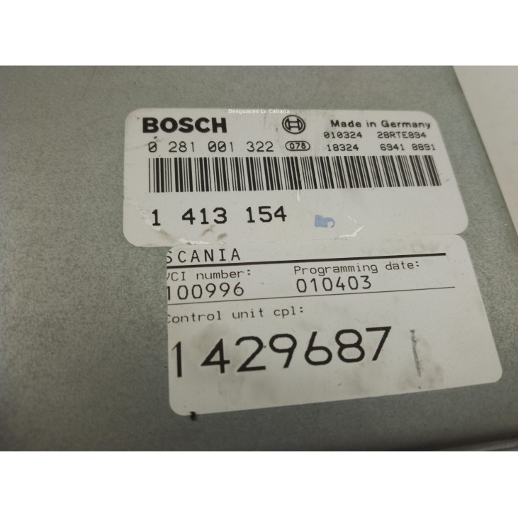 0281001322 CENTRALITA MOTOR  SCANIA P,G,R,T - series|Desguaces La Cabaña