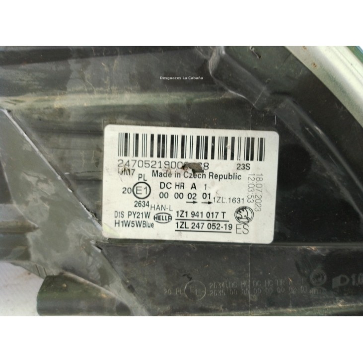 1Z1941017T FARO IZQUIERDO SKODA OCTAVIA II Combi (1Z5)|Desguaces La Cabaña