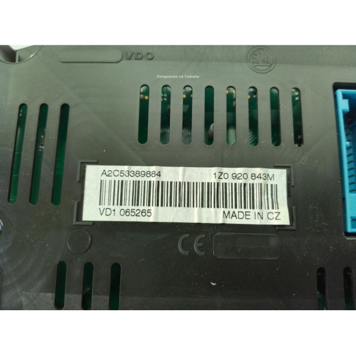 1Z0920843M KD0 CUADRO INSTRUMENTOS SKODA OCTAVIA II Combi (1Z5)|Desguaces La Cabaña