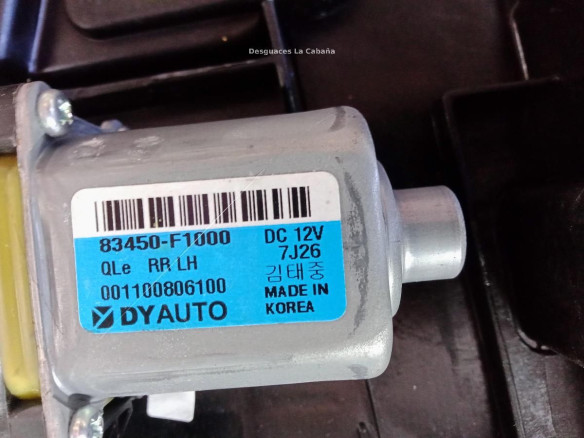 83450F1000 ELEVALUNAS PUERTA LAT TRA IZQ KIA SPORTAGE (QL) |Desguaces La Cabaña