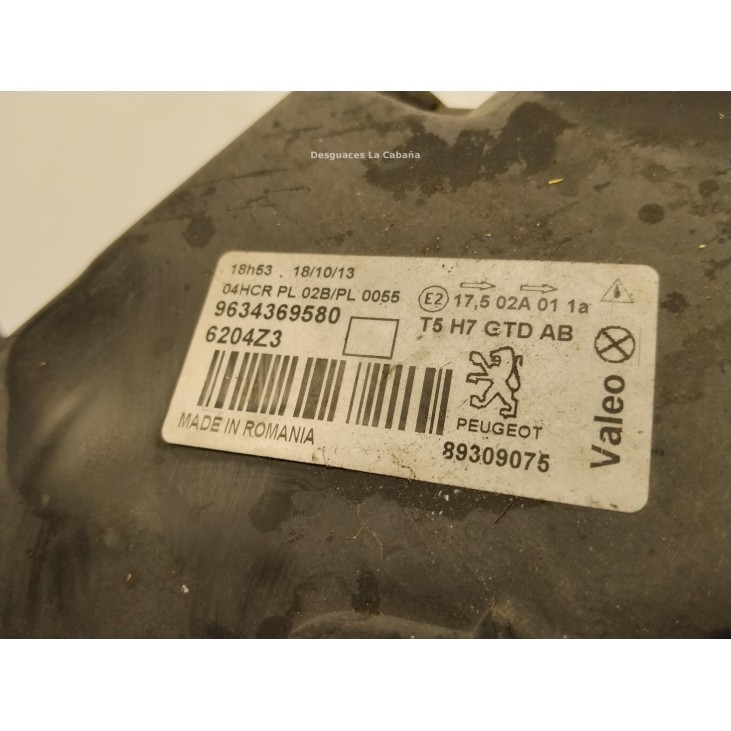 6204Z3 FARO IZQUIERDO PEUGEOT 307 SW (3H)|Desguaces La Cabaña