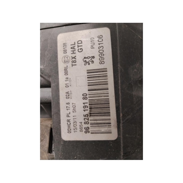 6208N9 FARO IZQUIERDO PEUGEOT 3008 Limusina (0U_)|Desguaces La Cabaña