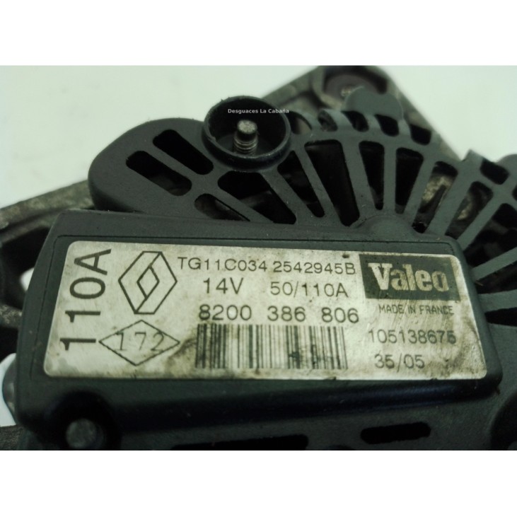 7701476808, 8200386806 ALTERNADOR RENAULT MEGANE II (BM0/1_, CM0/1_)|Desguaces La Cabaña
