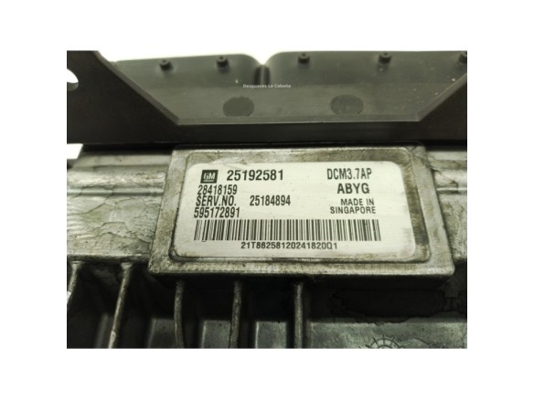 25192581 CENTRALITA MOTOR OPEL ANTARA (L07)|Desguaces La Cabaña
