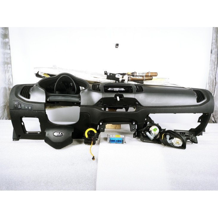 569003U100 KIT AIRBAGS + SALPICADERO + CINTURONES O ANCLAJE + CENTRALIT KIA SPORTAGE (SL)|Desguaces La Cabaña