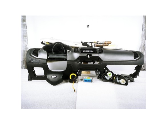 569003U100 KIT AIRBAGS + SALPICADERO + CINTURONES O ANCLAJE + CENTRALIT KIA SPORTAGE (SL)|Desguaces La Cabaña