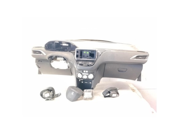98072114ZD KIT AIRBAGS + SALPICADERO + CINTURONES O ANCLAJE + CENTRALIT PEUGEOT 2008|Desguaces La Cabaña