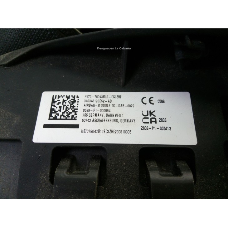 HS7378043B13 KIT AIRBAGS + SALPICADERO + CINTURONES O ANCLAJE + CENTRALIT FORD MONDEO V Fastback|Desguaces La Cabaña