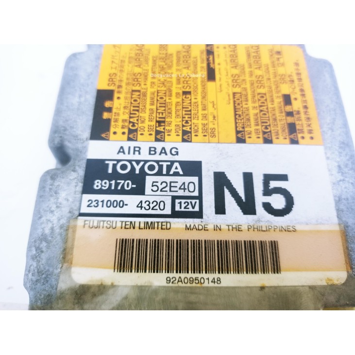 KIT AIRBAGS + SALPICADERO + CINTURONES O ANCLAJE + CENTRALIT TOYOTA URBAN CRUISER (_P1_)|Desguaces La Cabaña