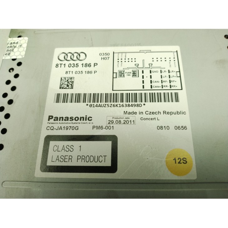8T1035186P RADIO AUDI A4 (8K2, B8)|Desguaces La Cabaña