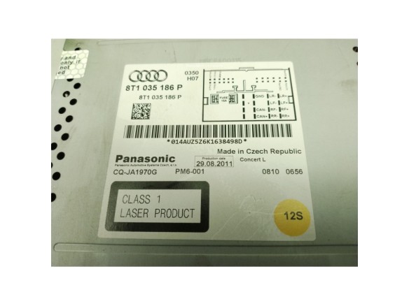8T1035186P RADIO AUDI A4 (8K2, B8)|Desguaces La Cabaña