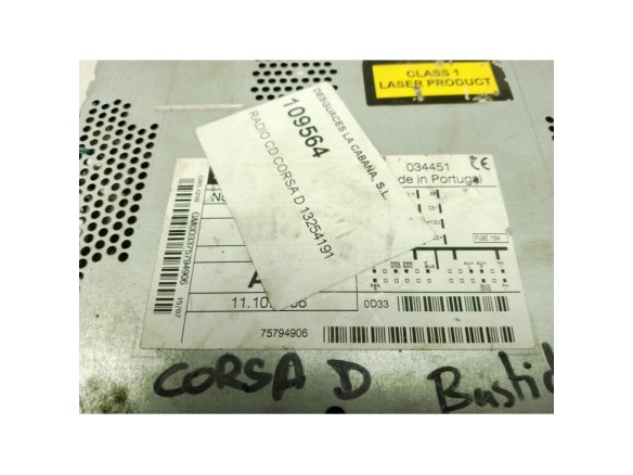 13254191, RADIO OPEL CORSA D (S07)|Desguaces La Cabaña