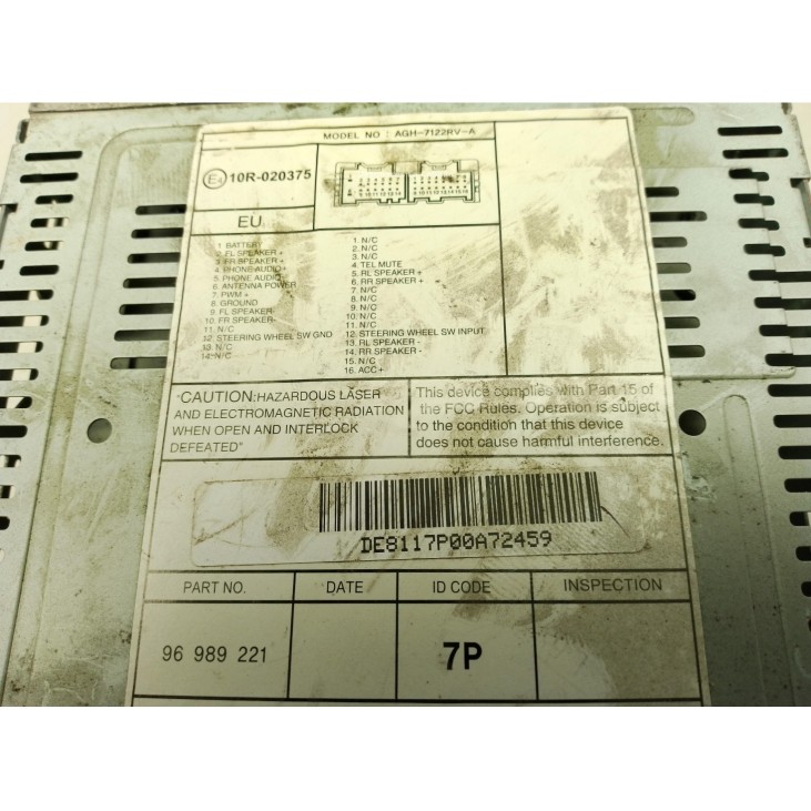 96989221, RADIO CHEVROLET EPICA (KL1_)|Desguaces La Cabaña