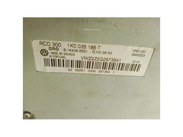 1K0035186T RADIO VW GOLF V (1K1)|Desguaces La Cabaña
