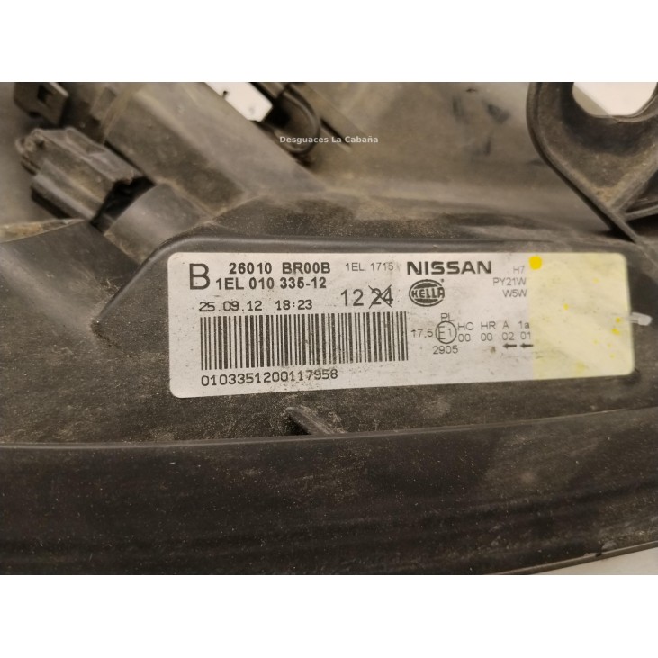 26010BR00B FARO DERECHO NISSAN QASHQAI / QASHQAI +2 I (J10, JJ10)|Desguaces La Cabaña