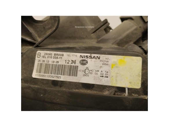  26060BR00B FARO IZQUIERDO NISSAN QASHQAI / QASHQAI +2 I (J10, JJ10)|Desguaces La Cabaña