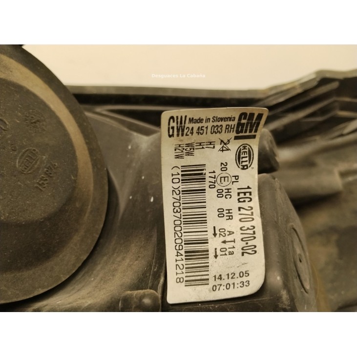 93178636 FARO DERECHO OPEL ASTRA H GTC (A04)|Desguaces La Cabaña