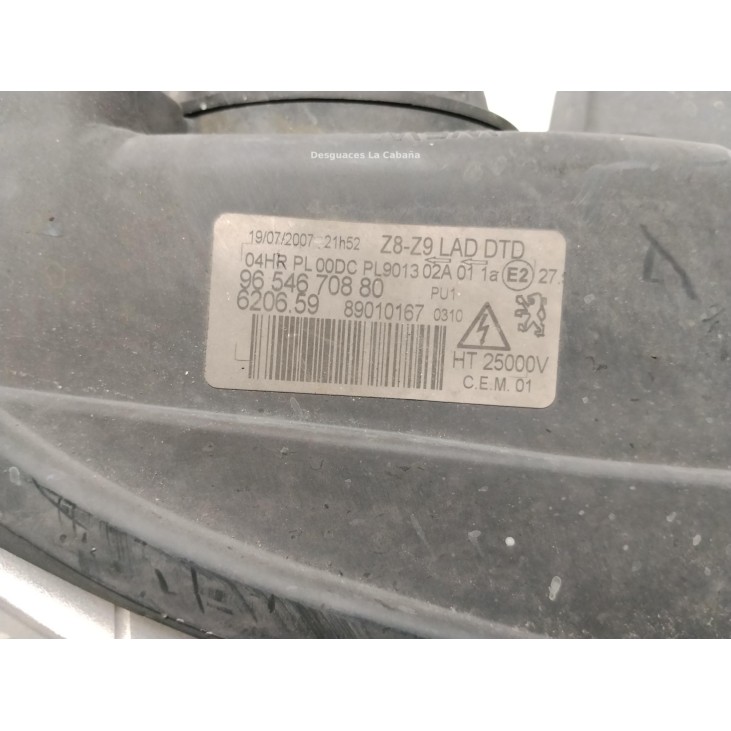 620659 FARO DERECHO PEUGEOT 607 (9D, 9U)|Desguaces La Cabaña