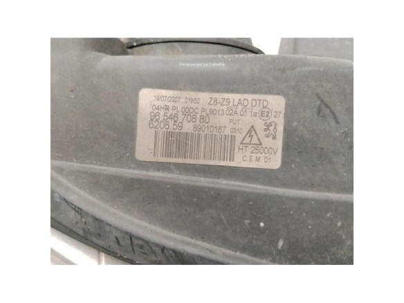 620659 FARO DERECHO PEUGEOT 607 (9D, 9U)|Desguaces La Cabaña