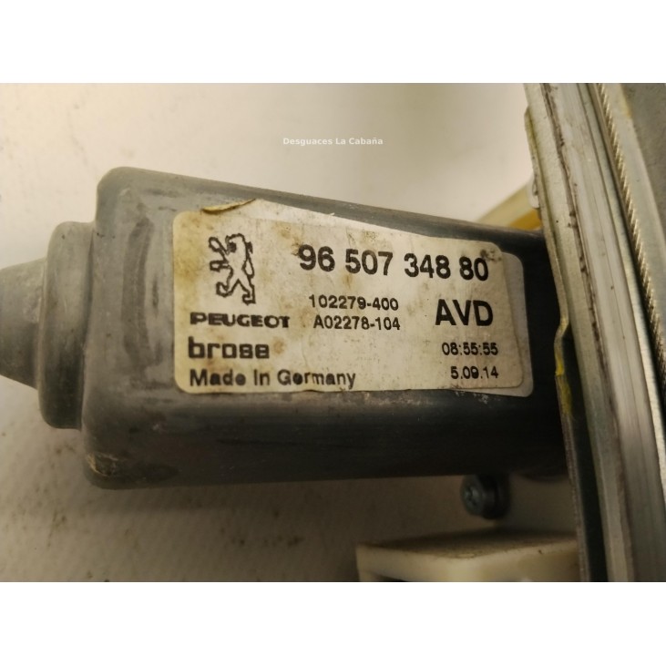 9222Q0 ELEVALUNAS PUERTA LAT DEL DER PEUGEOT 607 (9D, 9U)|Desguaces La Cabaña