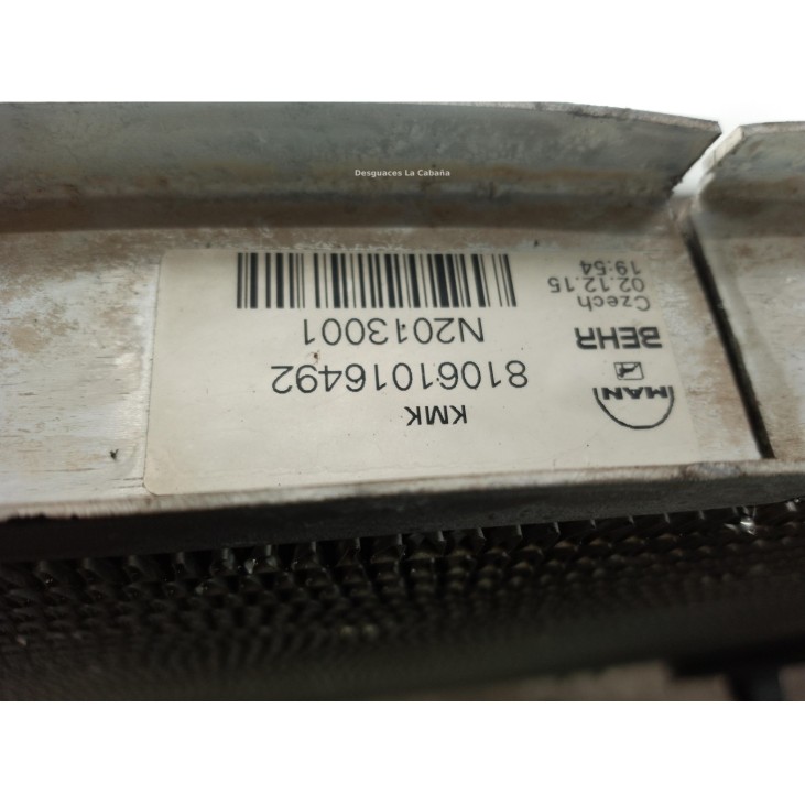 81061016492 RADIADOR AGUA  MAN TGL|Desguaces La Cabaña