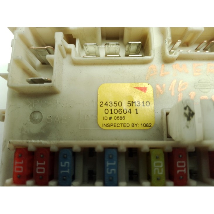 24350,5M310, CAJA FUSIBLES INTERIOR (BSI) NISSAN PRIMERA Hatchback (P12)|Desguaces La Cabaña