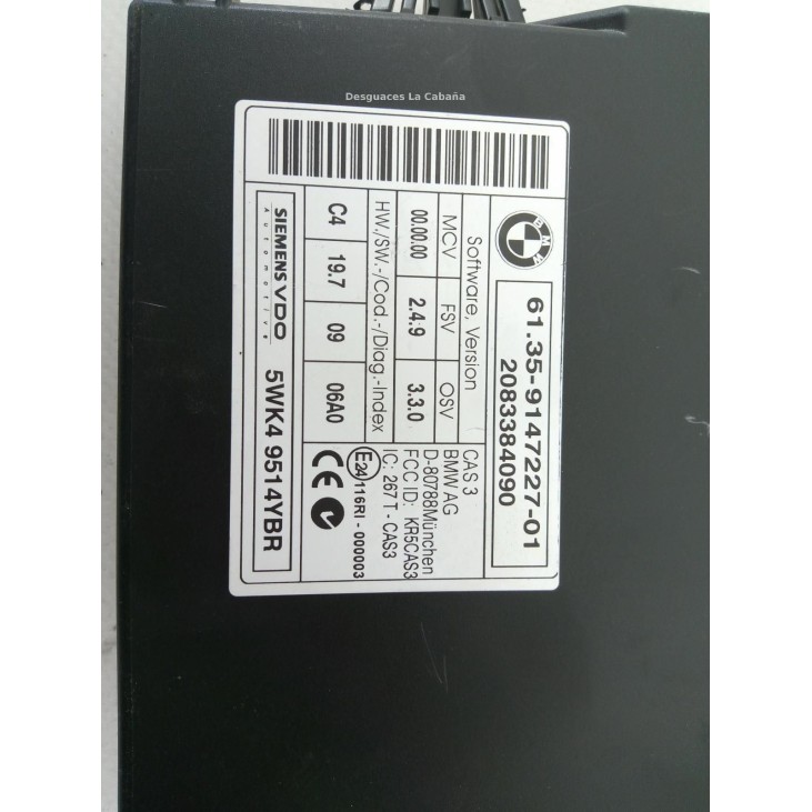 61359147227 MODULO ELECTRONICO 9 BMW 5 Touring (E61) |Desguaces La Cabaña