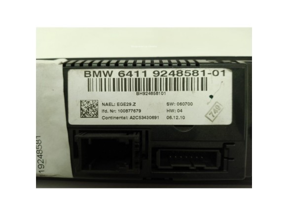 64119248581, MANDO CLIMA BMW 3 (E90)|Desguaces La Cabaña