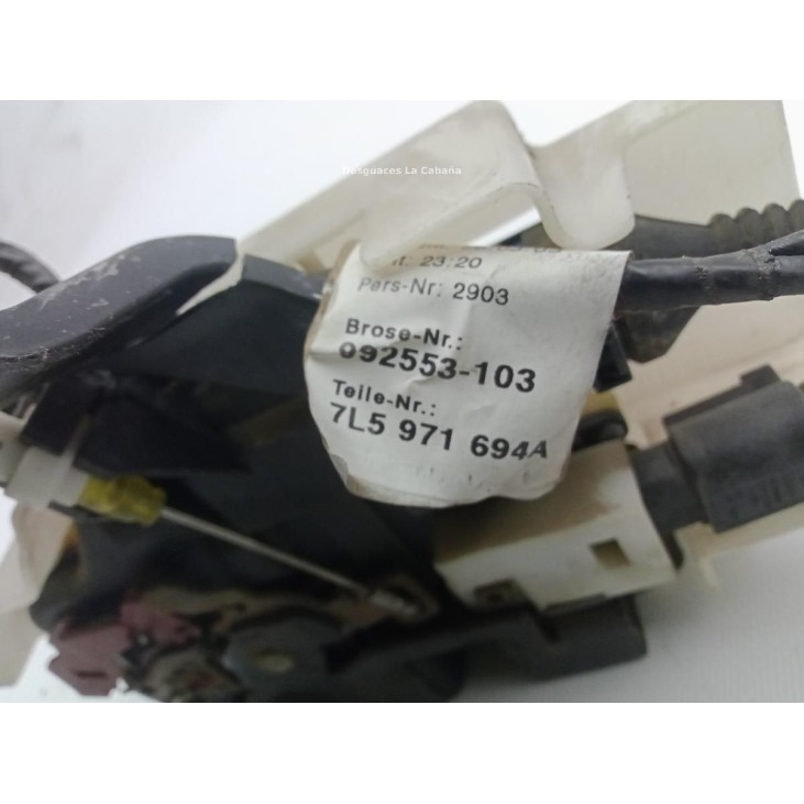 7L5971694A CERRADURA PUERTA LAT TRA IZQ PORSCHE CAYENNE (9PA) |Desguaces La Cabaña