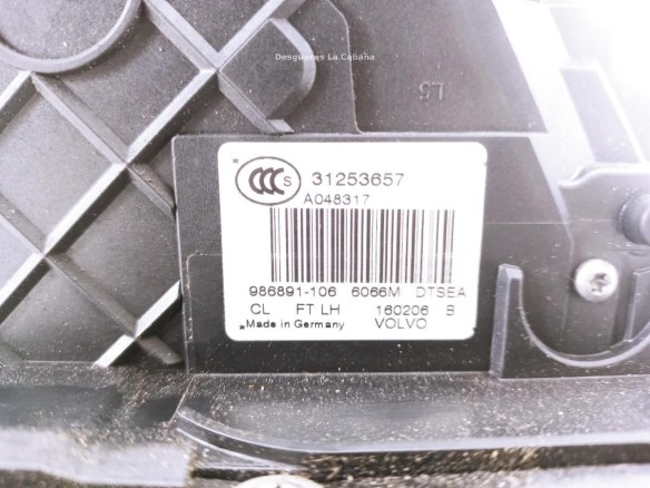 31253657 CERRADURA PUERTA LAT DEL IZQ VOLVO XC60 (156) |Desguaces La Cabaña