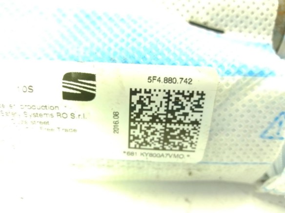 5F4880742 AIRBAG CORTINA DER SEAT LEON (5F1) |Desguaces La Cabaña