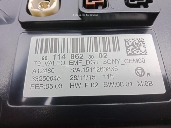 981148628002 PANTALLA MULTIMEDIA PEUGEOT 308 II |Desguaces La Cabaña