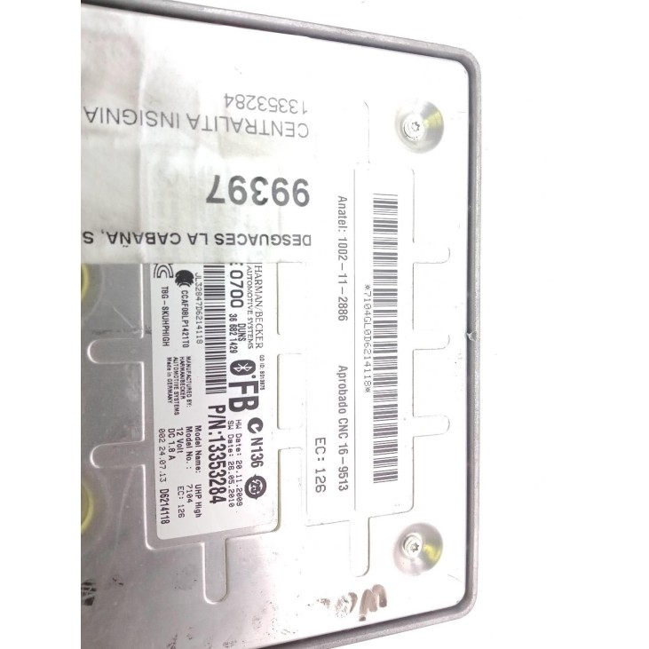 13353284 CENTRALITA MOTOR OPEL INSIGNIA A (G09) |Desguaces La Cabaña