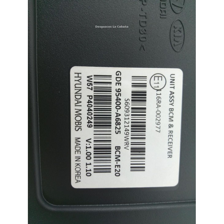 95400A6825 MODULO ELECTRONICO 10 HYUNDAI i30 (GD) |Desguaces La Cabaña